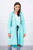 Kesi Pláštěnka s delšími zády v mátové barvě