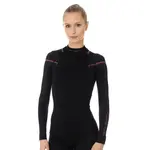 Dámské triko Brubeck Thermo s dlouhým rukávem Black/Pink XL