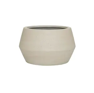 Květináč Harley Low, jemná béžová, více velkostí - Pottery Pots Velikost: S - ⌀ 36, v. 21,5 cm