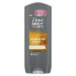 Dove Vyživující sprchový gel Men+Care Sandalwood & Vanilla (Body, Face & Hair Wash) 400 ml