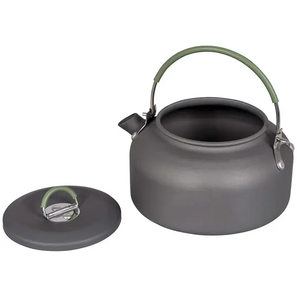 BO-CAMP Explorer - S - Tvrdě eloxovaná - 0,8 litru šedá/zelená Konvice