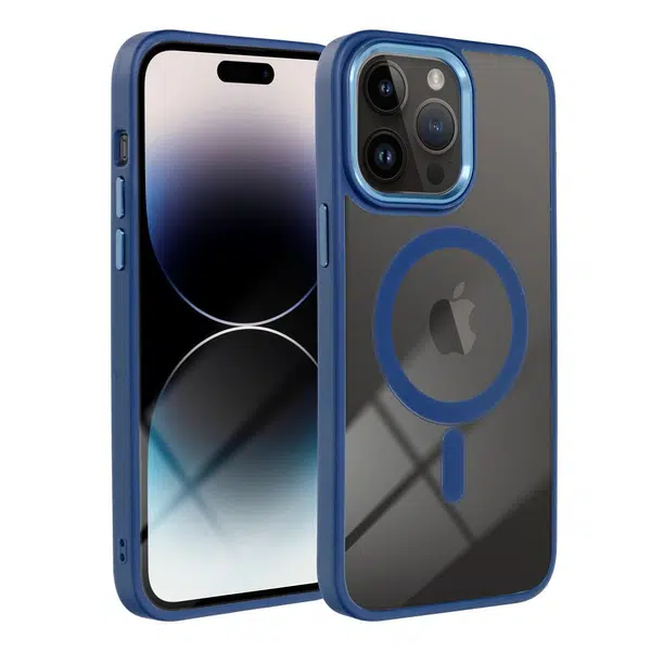 Zadní kryt COLOR EDGE MAG COVER case compatible with MagSafe pro Apple iPhone 15 Pro Max, modrá