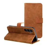 Flipové pouzdro TENDER Book pro Samsung Galaxy A55, hnědá