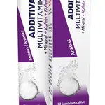Additiva Multivitamin + Mineral + Kofein ananas 20 šumivých tablet