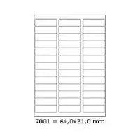 Samolepicí etikety 64 x 21 mm, 39 etiket, A4, 100 listů
