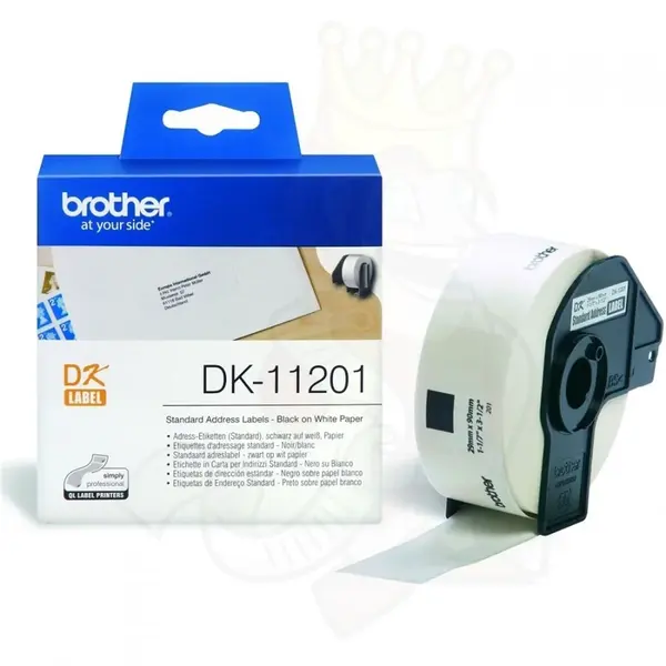 Brother DK-11201, 29mm x 90mm, papírová role, 400 etiket