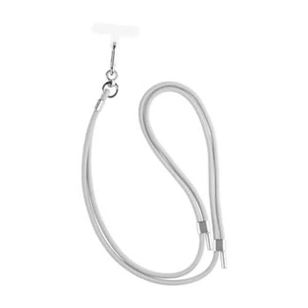 Univerzální šňůrka FIXED NeckUni pro telefony se zadním krytem, šedá
