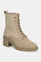 Semišové boty Tommy Hilfiger SUEDE MID HEEL LACEUP LOGOTAPE