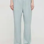 Kalhoty Mos Mosh dámské, zelená barva, střih chinos, high waist