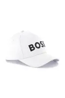 Dětská bavlněná kšiltovka BOSS bílá barva, s aplikací, J51681
