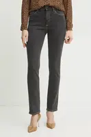 Džíny BOSS dámské, šedá barva, 50536602