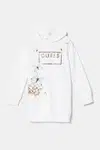 Dětské bavlněné šaty Guess bílá barva, mini, J5RK35 KAD74