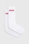 Ponožky HUGO 6-pack pánské, bílá barva
