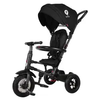 QPlay Tříkolka Rito air gel (Rubber) Black, věk 10-72 měsíců
