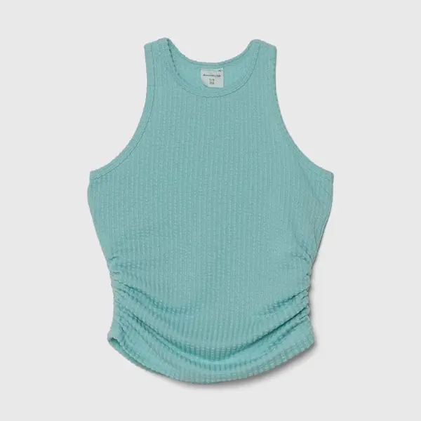 Dětský top Abercrombie & Fitch tyrkysová barva