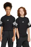 Dětské bavlněné tričko adidas černá barva, s potiskem, JN8092