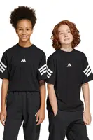 Dětské bavlněné tričko adidas černá barva, s potiskem, JN8092