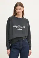 Mikina Pepe Jeans LUPITA dámská, šedá barva, s potiskem, PL581467