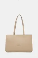 Kožená kabelka Patrizia Pepe béžová barva, 8B0236 L001