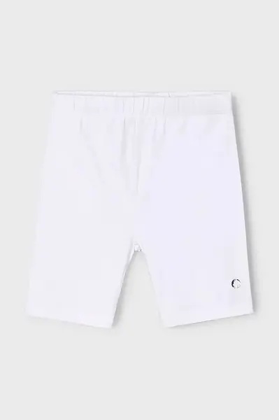 Dětské bavlněné šortky Mayoral bílá barva, hladké, 610