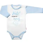 Baby Nellys Body dl. rukáv s vtipným textem, Haló! Já jsem tu nový, vel. 68