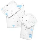 Baby Nellys Sada pro panenku, zavinovačka, peřinka a polštářek, I love boy