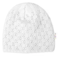 Baby Nellys Ažurková čepice, dvouvrstvá, bavlna, bílá, vel. 92/98