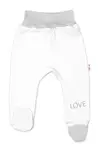 Baby Nellys Kojenecké polodupačky, bílé - Love vel.  62