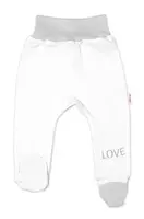Baby Nellys Kojenecké polodupačky, bílé - Love vel.  62