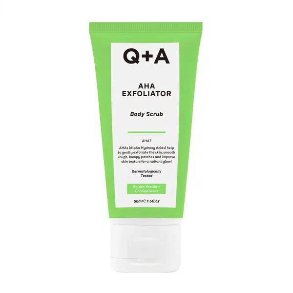 Q+A Tělový peeling s AHA kyselinami 50 ml