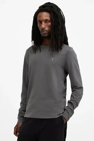Bavlněné tričko s dlouhým rukávem AllSaints BRACE