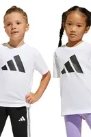 Dětské bavlněné tričko adidas bílá barva, s potiskem, JC9720