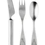 Sada dětských příborů Stelton Pingo 3-pack šedá barva