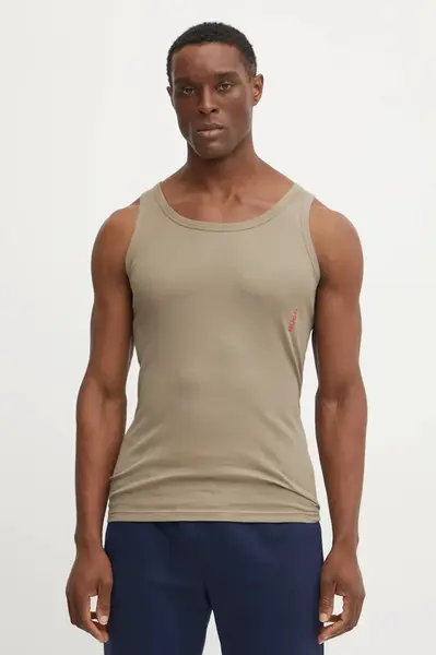 Tričko HUGO 2-pack pánské, zelená barva, 50469778