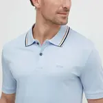 Bavlněné polo tričko BOSS modrá barva, 50469360