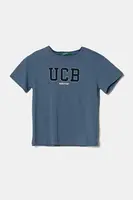 Dětské bavlněné tričko United Colors of Benetton modrá barva, s potiskem, 3I1XG10HT