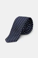 Hedvábná kravata HUGO tmavomodrá barva, 50535357