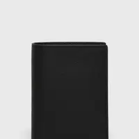 Kožená peněženka Lacoste pánská, černá barva