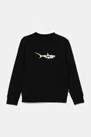 Dětská bavlněná mikina Vans The Pack Crew černá barva, s potiskem, VN000MMABLK1