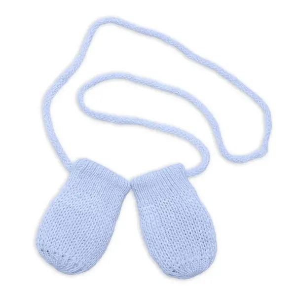 Baby Nellys Zimní pletené kojenecké rukavičky - sv. modré