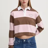 Bavlněné tričko s dlouhým rukávem Karl Kani růžová barva, 61240020