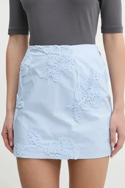 Bavlněná sukně Rotate modrá barva, mini, pouzdrová, 1138592322