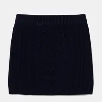 Sukně s příměsí vlny pro děti United Colors of Benetton tmavomodrá barva, mini, 1WUAC000E