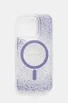 Pouzdro na telefon Guess iPhone 16 Pro fialová barva, GUHMP16LRGRGEU