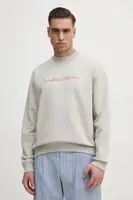 Bavlněná mikina Calvin Klein pánská, šedá barva, s aplikací, K10K114265