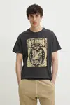 Bavlněné tričko Levi's GRAPHIC CREWNECK TEE šedá barva, s potiskem, 22491