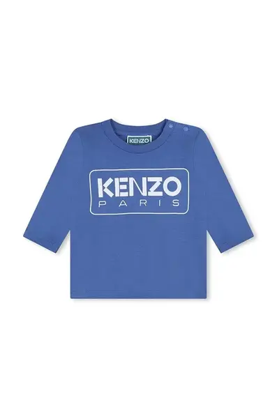 Dětské bavlněné tričko s dlouhým rukávem Kenzo Kids