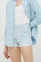 Džínové šortky Levi's dámské, hladké, high waist, 56327.0313-LightIndig