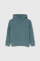 Dětská bavlněná mikina Pepe Jeans NEW DAVIDE HOODIE s kapucí, s potiskem