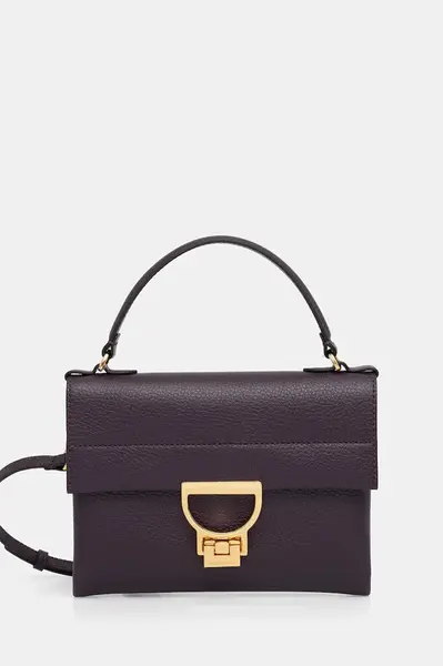 Kožená kabelka Coccinelle Arlettis fialová barva, E1 MD5 19 03 01